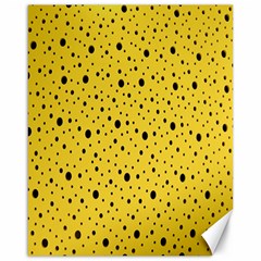 Polkadot Yellow Canvas 16  x 20 