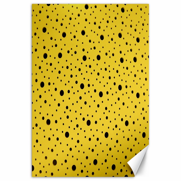 Polkadot Yellow Canvas 20  x 30 