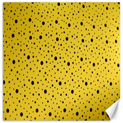 Polkadot Yellow Canvas 20  X 20  by nate14shop