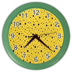 Polkadot Yellow Color Wall Clock