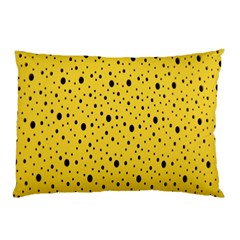 Polkadot Yellow Pillow Case by nate14shop