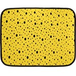 Polkadot Yellow Fleece Blanket (Mini) 35 x27  Blanket