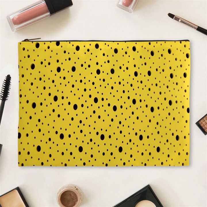 Polkadot Yellow Cosmetic Bag (XL)