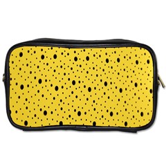 Polkadot Yellow Toiletries Bag (Two Sides)