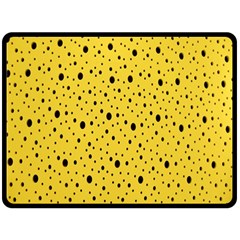 Polkadot Yellow Fleece Blanket (Large) 