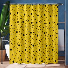 Polkadot Yellow Shower Curtain 60  x 72  (Medium) 