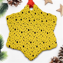 Polkadot Yellow Ornament (Snowflake)