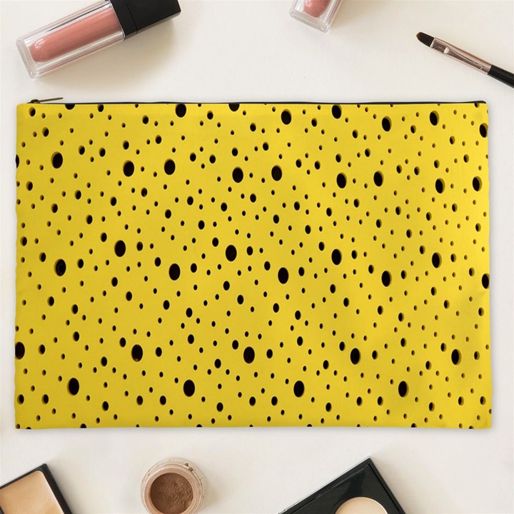 Polkadot Yellow Cosmetic Bag (XXL)