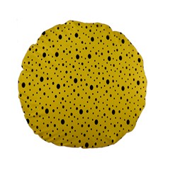 Polkadot Yellow Standard 15  Premium Round Cushions