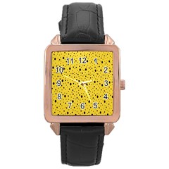 Polkadot Yellow Rose Gold Leather Watch 