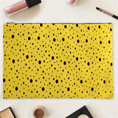 Polkadot Yellow Cosmetic Bag (xxl) by nate14shop