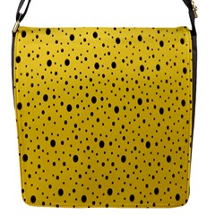 Polkadot Yellow Flap Closure Messenger Bag (S)