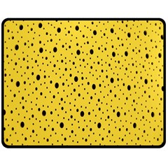 Polkadot Yellow Double Sided Fleece Blanket (Medium) 