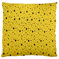 Polkadot Yellow Large Flano Cushion Case (One Side)