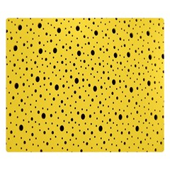 Polkadot Yellow Double Sided Flano Blanket (Small) 