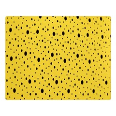 Polkadot Yellow Double Sided Flano Blanket (large)  by nate14shop