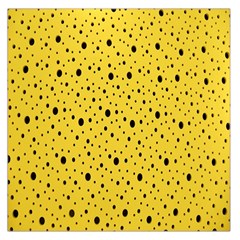 Polkadot Yellow Square Satin Scarf (36  x 36 )