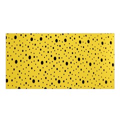 Polkadot Yellow Satin Shawl 45  x 80 