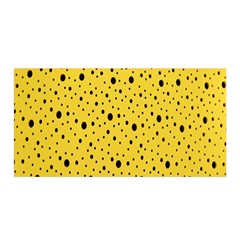 Polkadot Yellow Satin Wrap 35  x 70 