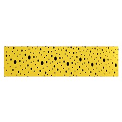 Polkadot Yellow Oblong Satin Scarf (16  x 60 )