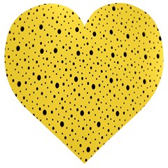 Polkadot Yellow Wooden Puzzle Heart