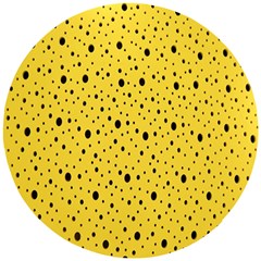 Polkadot Yellow Wooden Puzzle Round