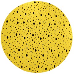 Polkadot Yellow Wooden Bottle Opener (Round)