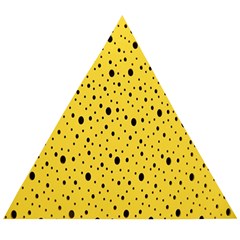 Polkadot Yellow Wooden Puzzle Triangle by nate14shop