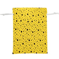 Polkadot Yellow  Lightweight Drawstring Pouch (XL)