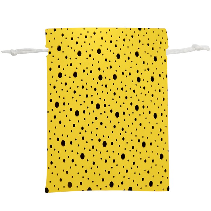 Polkadot Yellow  Lightweight Drawstring Pouch (XL)