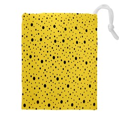 Polkadot Yellow Drawstring Pouch (4XL)