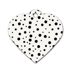 Motif-polkadot-001 Dog Tag Heart (two Sides) by nate14shop