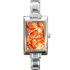 Orange Rectangle Italian Charm Watch by nate14shop