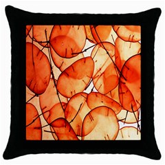 Orange Throw Pillow Case (black)