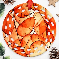 Orange Ornament (round Filigree)