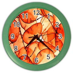 Orange Color Wall Clock by nate14shop