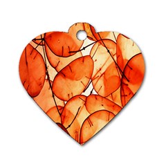 Orange Dog Tag Heart (two Sides) by nate14shop