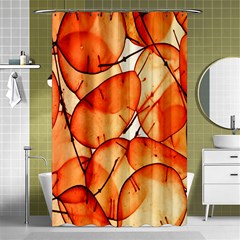 Orange Shower Curtain 48  X 72  (small)  by nate14shop