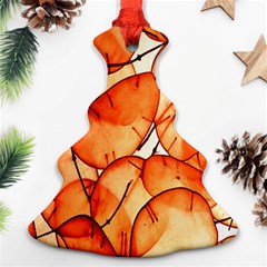 Orange Christmas Tree Ornament (two Sides) by nate14shop