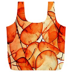 Orange Full Print Recycle Bag (xl) by nate14shop