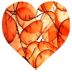 Orange Wooden Puzzle Heart by nate14shop