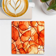 Orange Uv Print Square Tile Coaster  by nate14shop