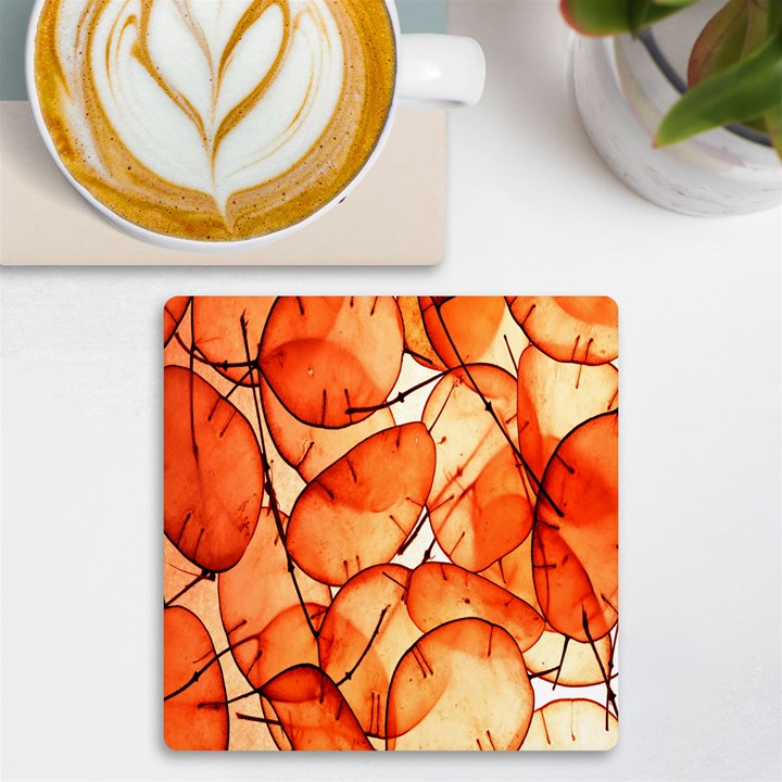 Orange UV Print Square Tile Coaster 