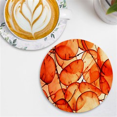 Orange Uv Print Round Tile Coaster