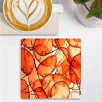 Orange UV Print Square Tile Coaster  Front