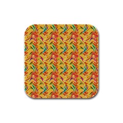 Pattern Rubber Square Coaster (4 Pack) by nate14shop