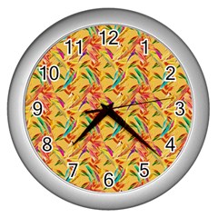 Pattern Wall Clock (silver) by nate14shop