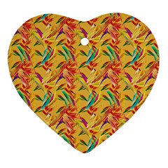 Pattern Heart Ornament (two Sides) by nate14shop