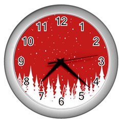 Merry Cristmas,royalty Wall Clock (silver) by nate14shop