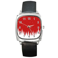 Merry Cristmas,royalty Square Metal Watch by nate14shop